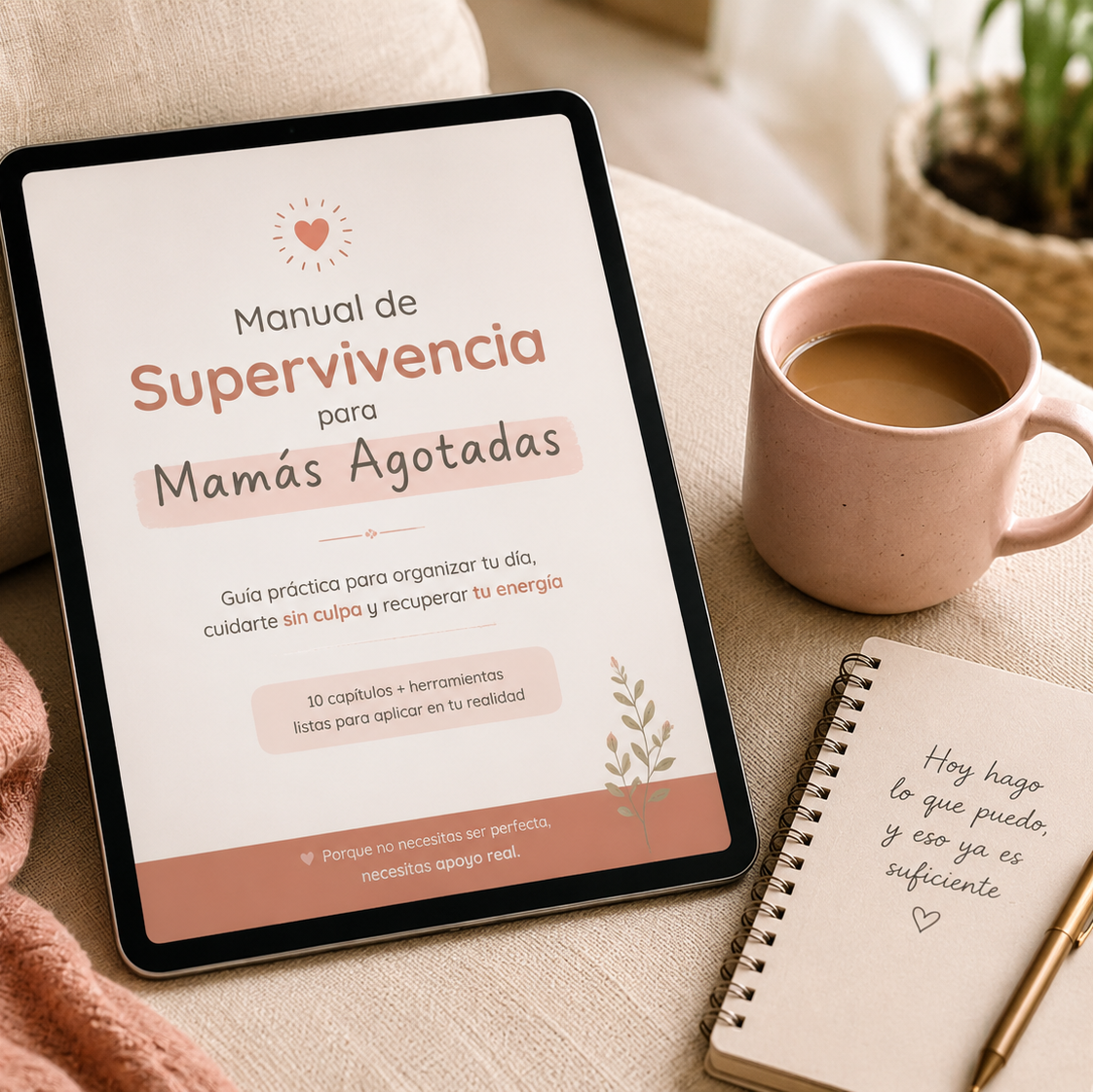 Manual de Supervivencia para Mamás Agotadas: El Sistema para Recuperar Calma y Tiempo + Plantillas Imprimibles